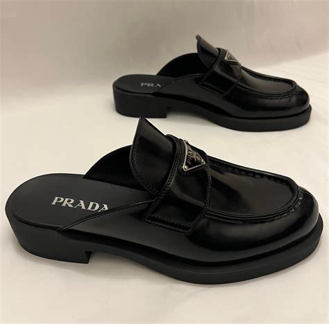 prada mule loafers|platform prada loafers.